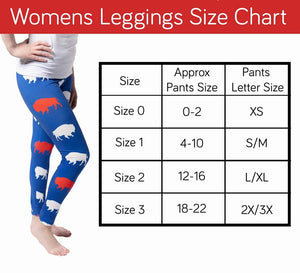 Red and Blue Buffalo Leggings Adult size XS adult 0-2 ~ Buttery Soft! NEW!