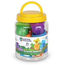 Load image into Gallery viewer, Learning Resources Surprise Squirrels activity. Early Learing toys. Packaging bucket with handle for easy carry.