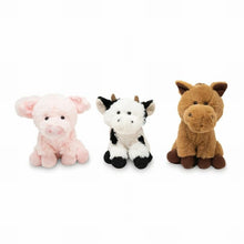 Load image into Gallery viewer, Barnyard Pals Animal Sounds Plushies. Pig, Cow, or Horse. All make animal sound.