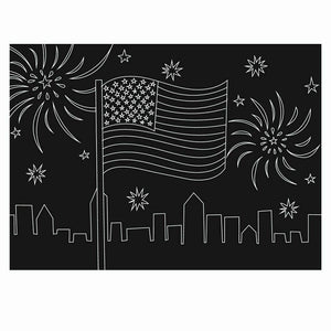Love USA Chalkboard wipe off reusable Placemat 12"x17" 
