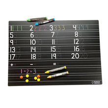 Load image into Gallery viewer, Imagination Starters Reusable Chalkboard Numbers Practice Placemat