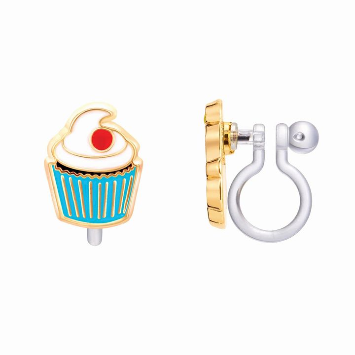 Cupcake Cutie Lead Free Clip On Earrings with silicone backs. - Little Gift Nook