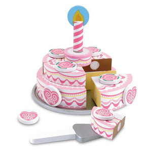 Melissa & Doug Triple-Layer Party Cake - Wooden Play Food.