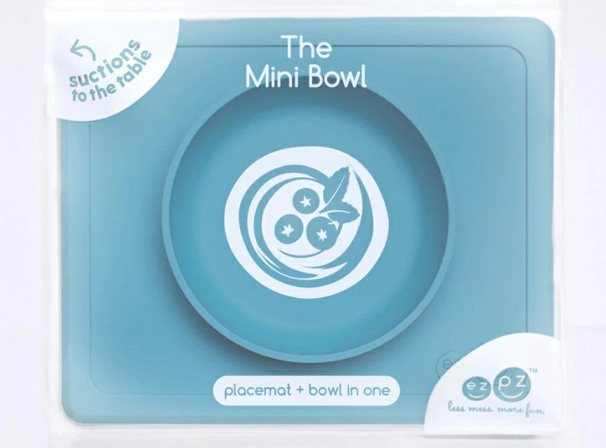 ezpz Mini Suction Bowl | Suctions to table or high chair! in Blue - Little Gift Nook
