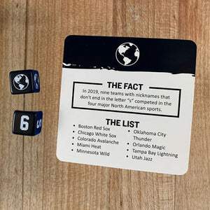 Buffalo Against the World Trivia Game  World Card Example