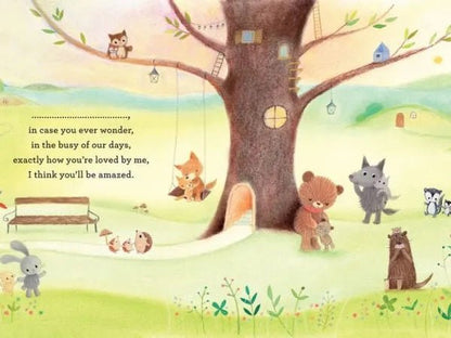 Fill-in I Love You All Ways Book!! Inside book with woodland animals & babies around a tree.- Little Gift Nook