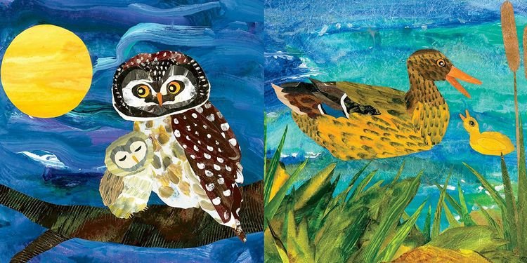 Indestructible Mama and Baby Book ~ Chew Proof, Rip Proof, & Washable baby book with owls and ducks.
