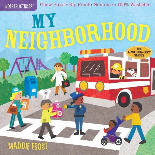 Indestructible My Neighborhood Book ~ Chew Proof, Rip Proof, & Washable - Little Gift Nook