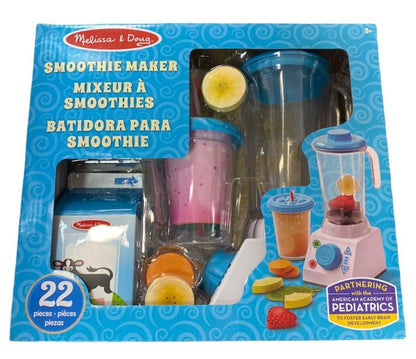 Melissa & Doug Smoothie Maker Blender Set in package sitting on white background.