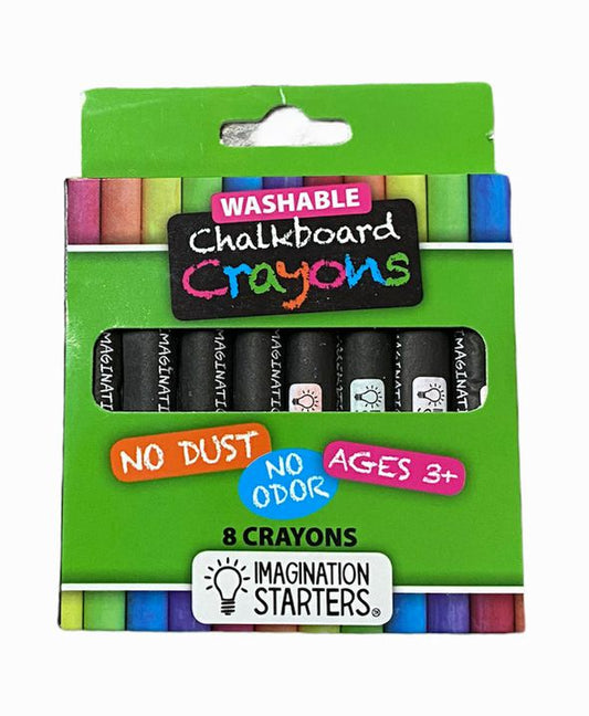 Imagination Starters Washable Chalkboard Placemat Crayons 8 pack - Little Gift Nook